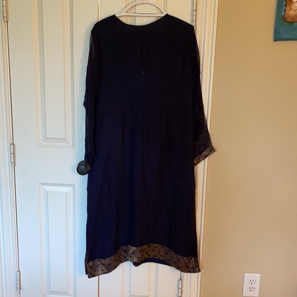 Pakistani Indian chiffon Kameez and dupatta. shirt / kurta / kameez. - Picture 8 of 8